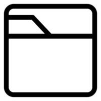 folder line icon illustration isolated on white background vector