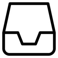 in box line icon illustration isolated on white background vector