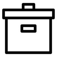 archive line icon illustration isolated on white background vector