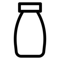 milk line icon illustration isolated on white background vector