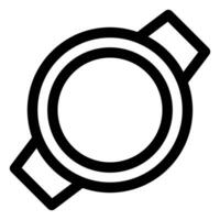 clock line icon illustration isolated on white background vector