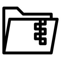 archive line icon illustration isolated on white background vector