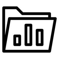chart line icon illustration isolated on white background vector
