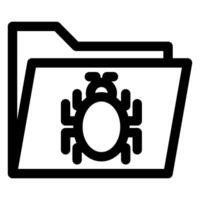 malware line icon illustration isolated on white background vector