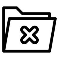 delete line icon illustration isolated on white background vector