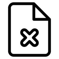 delete line icon illustration isolated on white background vector