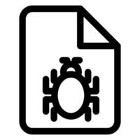 malware line icon illustration isolated on white background vector