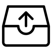 mail line icon illustration isolated on white background vector