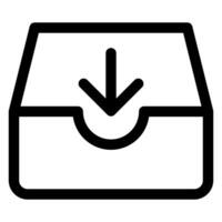 in box line icon illustration isolated on white background vector