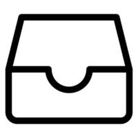 in box line icon illustration isolated on white background vector