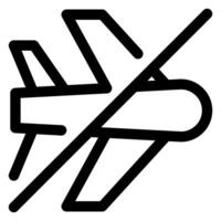 airplane line icon illustration isolated on white background vector
