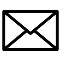 mail line icon illustration isolated on white background vector