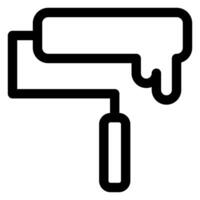 roller line icon illustration isolated on white background vector