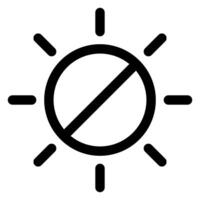 brightness line icon illustration isolated on white background vector