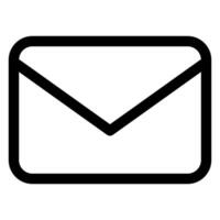 mail line icon illustration isolated on white background vector