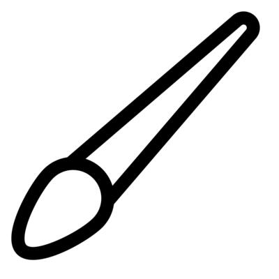 art brush line icon illustration isolated on white background