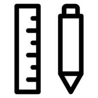ruler line icon illustration isolated on white background vector