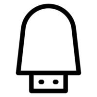 flash drive line icon illustration isolated on white background vector