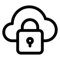 cloud line icon illustration isolated on white background vector