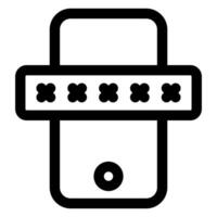 password line icon illustration isolated on white background vector