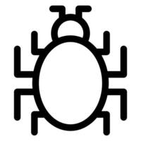 bug line icon illustration isolated on white background vector