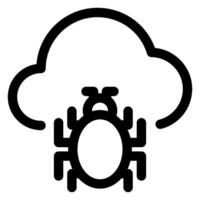 cloud line icon illustration isolated on white background vector