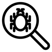 search line icon illustration isolated on white background vector