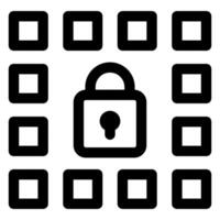 pass code line icon illustration isolated on white background vector