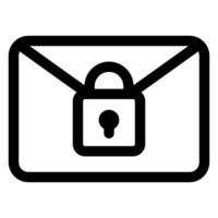 mail line icon illustration isolated on white background vector
