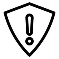 shield line icon illustration isolated on white background vector