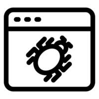 malware line icon illustration isolated on white background vector
