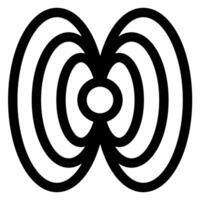 black hole line icon illustration isolated on white background vector