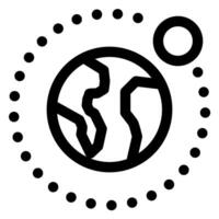 orbit line icon illustration isolated on white background vector