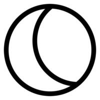 moon line icon illustration isolated on white background vector