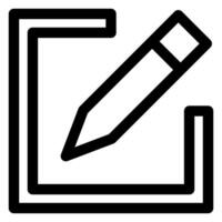 pen line icon illustration isolated on white background vector
