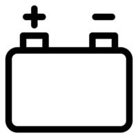 battery line icon illustration isolated on white background vector
