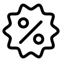 discount line icon illustration isolated on white background vector