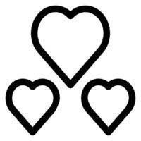 heart line icon illustration isolated on white background vector