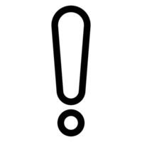 exclamation line icon illustration isolated on white background vector