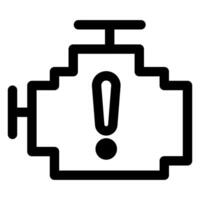 engine line icon illustration isolated on white background vector