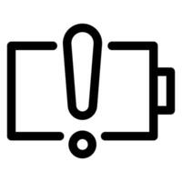 battery line icon illustration isolated on white background vector