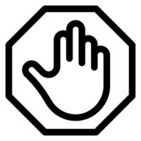 stop line icon illustration isolated on white background vector