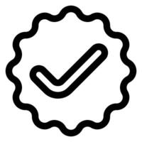 badge line icon illustration isolated on white background vector