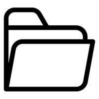 folder line icon illustration isolated on white background vector