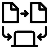 laptop line icon illustration isolated on white background vector
