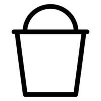 bucket line icon illustration isolated on white background vector