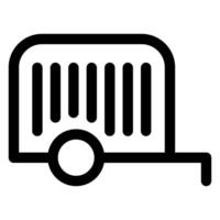 trailer line icon illustration isolated on white background vector