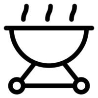 grill line icon illustration isolated on white background vector