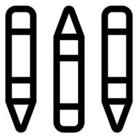 crayon line icon illustration isolated on white background vector
