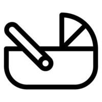cradle line icon illustration isolated on white background vector